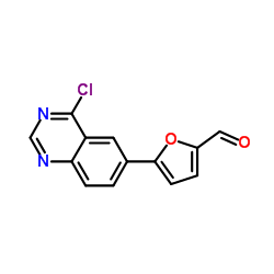 5-(4-Chloro-6-quinazolinyl)-2-furaldehyde Structure