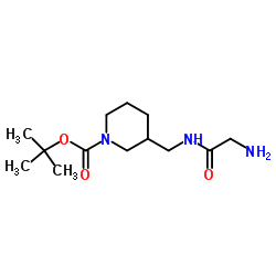 2-Methyl-2-propanyl 3-[(glycylamino)methyl]-1-piperidinecarboxylate Structure