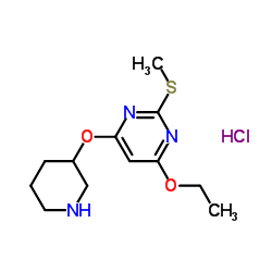 4-Ethoxy-2-Methylsulfanyl-6-(piperidin-3-yloxy)-pyrimidine hydrochloride Structure