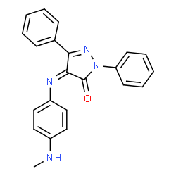 4-[[p-(Methylamino)phenyl]imino]-1,3-diphenyl-2-pyrazolin-5-one Structure