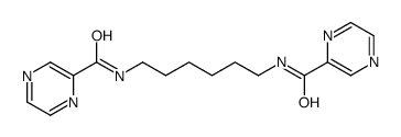 N-[6-(pyrazine-2-carbonylamino)hexyl]pyrazine-2-carboxamide Structure