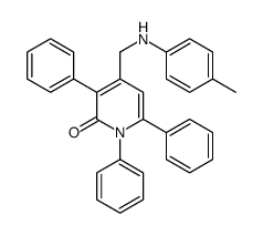 4-[(4-methylanilino)methyl]-1,3,6-triphenylpyridin-2-one结构式