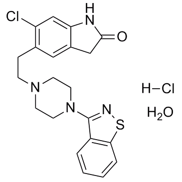 Ziprasidone Hydrochloride Monohydrate structure