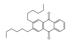 2,3-dihexylanthracene-9,10-dione结构式