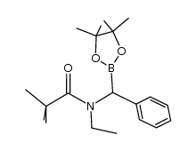 N-ethyl-N-[phenyl(4,4,5,5-tetramethyl-1,3,2-dioxaborolan-2-yl)methyl]pivalamide Structure