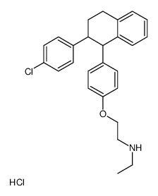 2-[4-[2-(4-chlorophenyl)-1,2,3,4-tetrahydronaphthalen-1-yl]phenoxy]ethyl-ethylazanium,chloride结构式