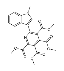 tetramethyl 6-(1-methylindolyl)-pyridine-2,3,4,5-tetracarboxylate结构式
