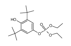 diethyl-3,5-di-tert-butyl-4-hydroxyphenyl phosphate Structure