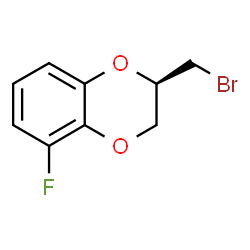 (R)-2-(broMoMethyl)-5-fluoro-2,3-dihydrobenzo[b][1,4]dioxine结构式