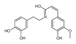 (E)-N-[2-(3,4-dihydroxyphenyl)ethyl]-3-(4-hydroxy-3-methoxyphenyl)prop-2-enamide结构式