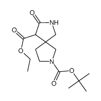 2-tert-butyl 9-ethyl 8-oxo-2,7-diazaspiro[4.4]nonane-2,9-dicarboxylate结构式