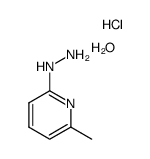 2-hydrazino-6-methylpyridine hydrochloridehydrate structure