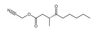 cyanomethyl (R)-(+)-3-methyl-4-oxononanoate结构式