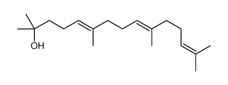 2,6,10,14-tetramethylpentadeca-5,9,13-trien-2-ol结构式