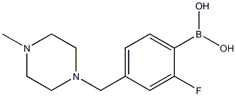(2-fluoro-4-((4-Methylpiperazin-1-yl)Methyl)phenyl)boronic acid structure