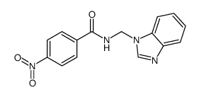 N-(benzimidazol-1-ylmethyl)-4-nitrobenzamide结构式