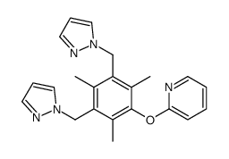 2-[2,4,6-trimethyl-3,5-bis(pyrazol-1-ylmethyl)phenoxy]pyridine结构式