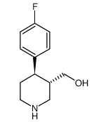 TRANS-4-(4'-FLUOROPHENYL)3-HYDROXYMETHYL)-PIPERIDINE Structure