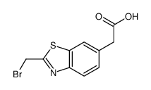 2-[2-(bromomethyl)-1,3-benzothiazol-6-yl]acetic acid Structure