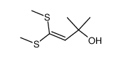 2-methyl-4,4-bis-methylsulfanyl-but-3-en-2-ol结构式