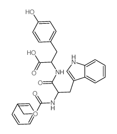 3-(4-hydroxyphenyl)-2-[[3-(1H-indol-3-yl)-2-phenylmethoxycarbonylamino-propanoyl]amino]propanoic acid Structure