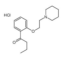 1-[2-(2-piperidin-1-ium-1-ylethoxy)phenyl]butan-1-one,chloride Structure