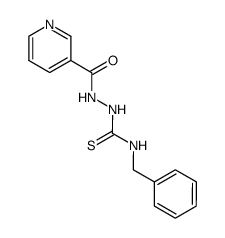 N-benzyl-2-(pyridin-3-ylcarbonyl)hydrazinecarbothioamide结构式