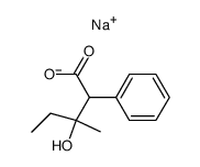 3-hydroxy-3-methyl-2-phenyl-valeric acid , sodium-salt Structure