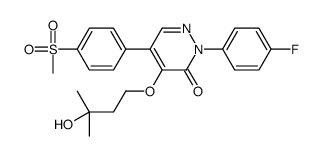 2-(4-FLUORFENYL)-4-(3-HYDROXY-3-METHYLBUTOXY)-5-(4-MESYLFENYL)PYRIDAZINE-3(2H)-ON Structure