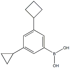 3-Cyclopropyl-5-(cyclobutyl)phenylboronic acid Structure