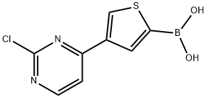 4-(2-Chloropyrimidin-4-yl)thiophene-2-boronic acid结构式