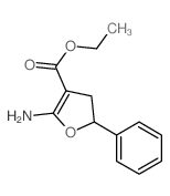 3-Furancarboxylic acid,2-amino-4,5-dihydro-5-phenyl-, ethyl ester Structure