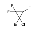 1-bromo-1-chloro-2,2,3-trifluorocyclopropane structure