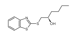 (R)-(-)-1-(benzothiazol-2-ylsulfanyl)-hexan-2-ol Structure