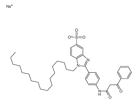 2-[4-[(1,3-dioxo-3-phenylpropyl)amino]phenyl]-1-octadecyl-1H-benzimidazole-5-sulphonate Structure