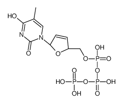 2',3'-dideoxy-2',3'-dehydrothymidine 5'-triphosphate structure