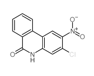 6(5H)-Phenanthridinone, 3-chloro-2-nitro-结构式