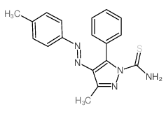 1H-Pyrazole-1-carbothioamide,3-methyl-4-[2-(4-methylphenyl)diazenyl]-5-phenyl-结构式