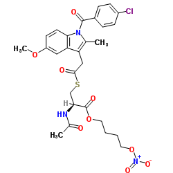 N-乙酰基-D-半胱氨酸 4-(硝基氧基)丁基酯 1-(4-氯苯甲酰基)-5-甲氧基-2-甲基-1H-吲哚-3-乙酸酯图片