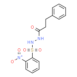 2-nitro-N'-(3-phenylpropanoyl)benzenesulfonohydrazide结构式