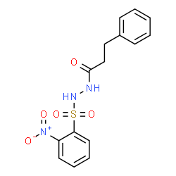 2-nitro-N'-(3-phenylpropanoyl)benzenesulfonohydrazide structure