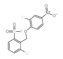 Benzenesulfonylfluoride, 3-chloro-2-[(2-chloro-4-nitrophenoxy)methyl]-结构式