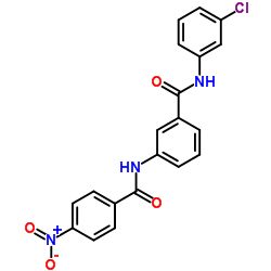 N-(3-Chlorophenyl)-3-[(4-nitrobenzoyl)amino]benzamide结构式