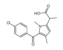 2-[5-(4-chlorobenzoyl)-1,4-dimethylpyrrol-2-yl]propanoic acid结构式