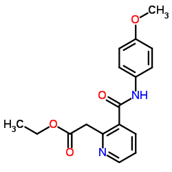 ETHYL 2-(3-[(4-METHOXYANILINO)CARBONYL]-2-PYRIDINYL)ACETATE结构式