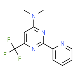 N,N-DIMETHYL-2-(2-PYRIDINYL)-6-(TRIFLUOROMETHYL)-4-PYRIMIDINAMINE structure