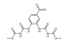 1,2-bis-(3-methoxycarbonyl-2-thioureido)-4-nitrobenzene Structure