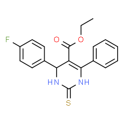 Ethyl 4-(4-fluorophenyl)-6-phenyl-2-thioxo-1,2,3,4-tetrahydro-5-pyrimidinecarboxylate Structure