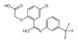 2-[4-chloro-2-[[3-(trifluoromethyl)phenyl]carbamoyl]phenoxy]acetic acid Structure