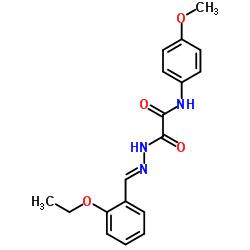 2-[(2E)-2-(2-Ethoxybenzylidene)hydrazino]-N-(4-methoxyphenyl)-2-oxoacetamide Structure